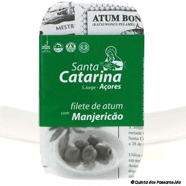 Thunfisch-Filets in Olivenöl mit Basilikum / Santa Catarina / Filet de atum em azeite com manjericão, 120g