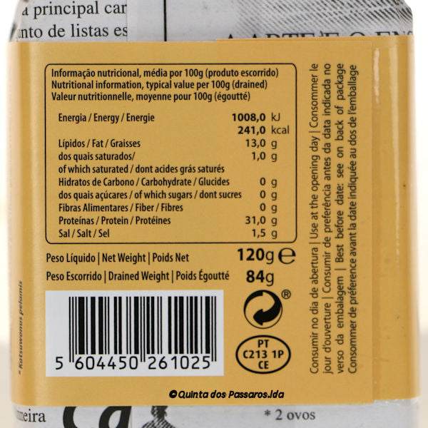 Thunfisch-Filets in Olivenöl mit Ingwer / Santa Catarina / Filet de atum em azeite com gengibre, 120g