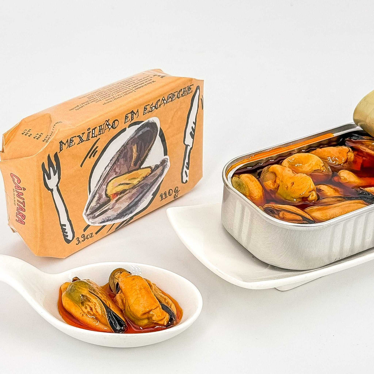 Miesmuscheln in Escabeche offen