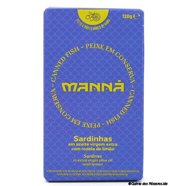 Sardine in Olivenöl mit Zitrone / Manná / Sardinhas em azeite com limão, 120g