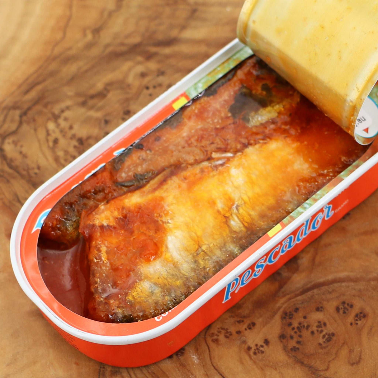 Sardine in Tomate pikant Pescador Dose oben