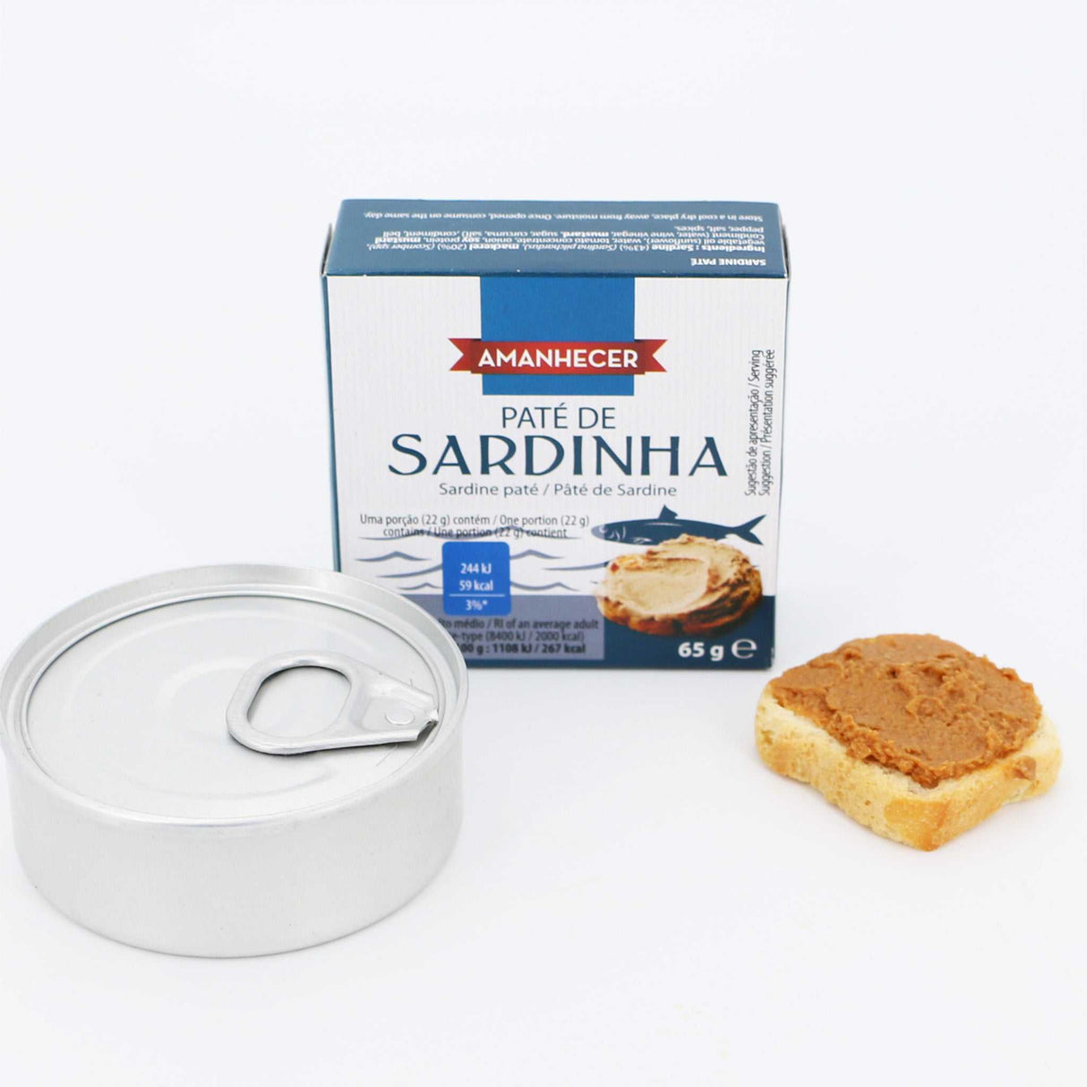 Sardinen Paté / Paté de sardinha amanhecer, 65g Dose
