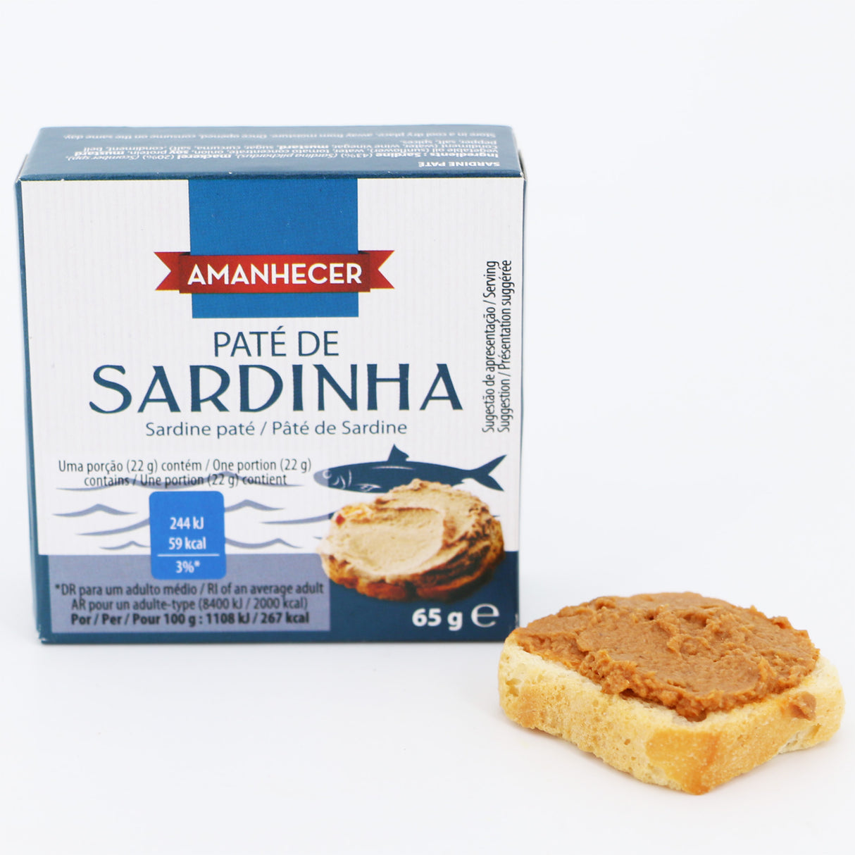 Sardinen Paté / Paté de sardinha amanhecer, 65g Pate