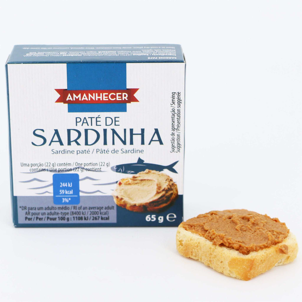 Sardinen Paté / Paté de sardinha amanhecer, 65g Pate