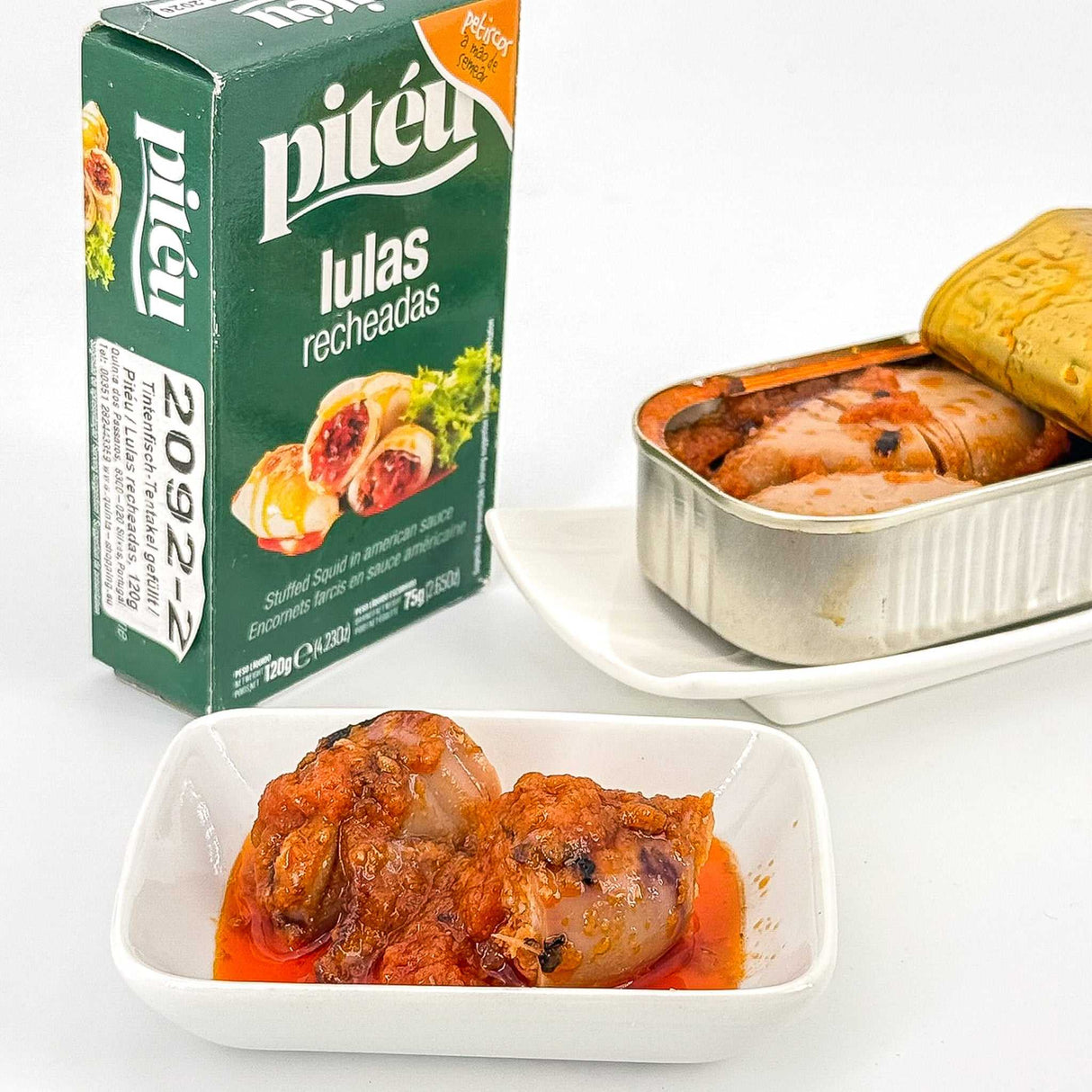 Tintenfischtentakel gefüllt schale