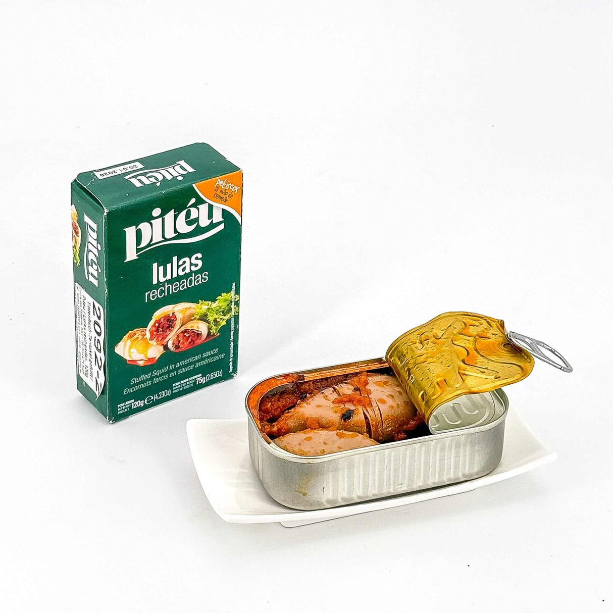 Tintenfischtentakel gefüllt dose