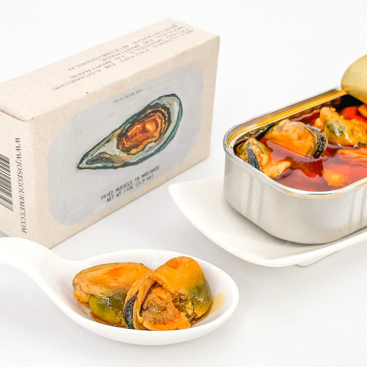 Miesmuscheln in Escabeche frittiert einzeln