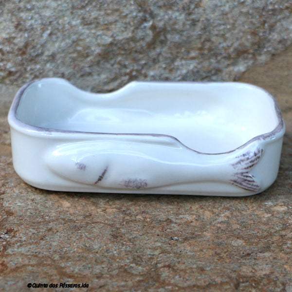 Ceramic bowl for fish cans, white / Taça em cerâmica branca