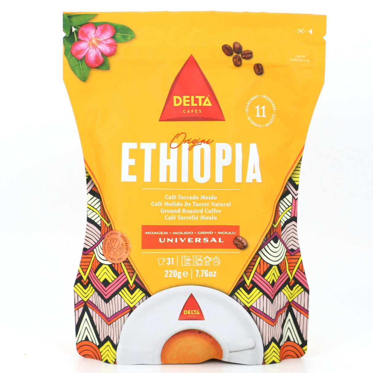 Kaffee gemahlen Äthopien Delta vorne