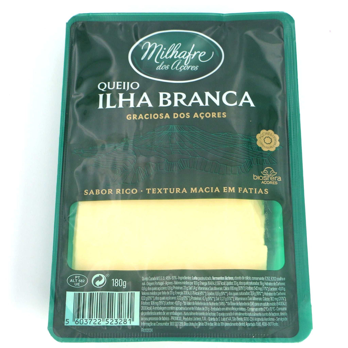 Käse in Scheiben Ilha Branca Azoren Packung