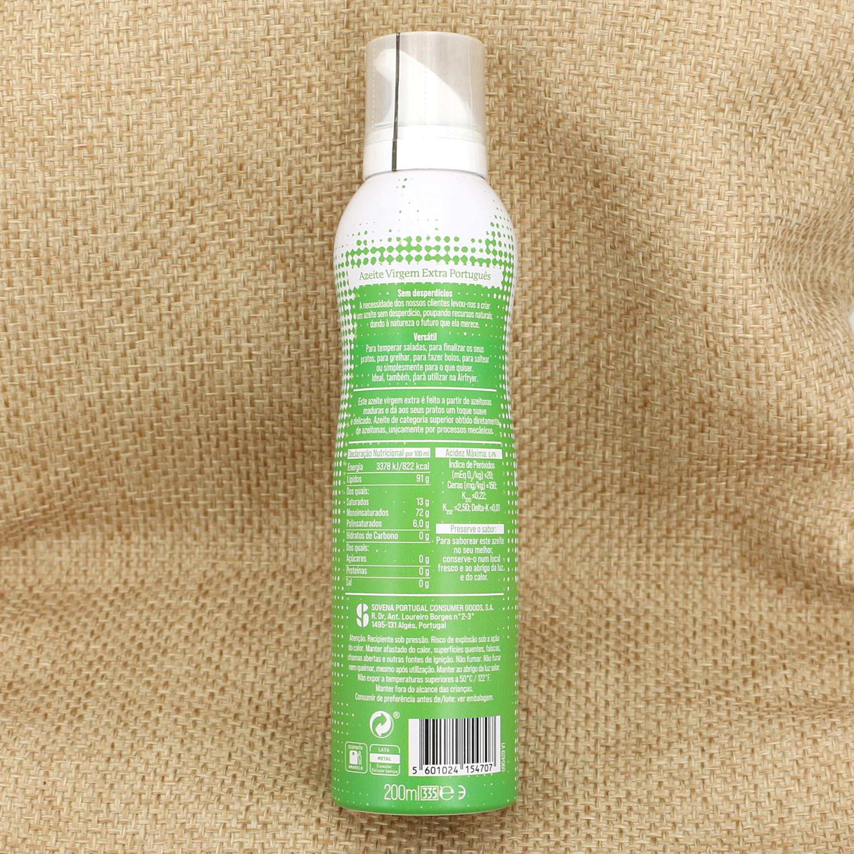 Olivenöl Spray Virgin Extra Rückseite