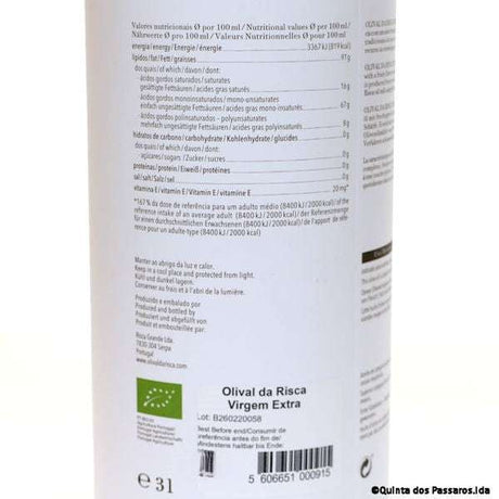 Olive oil organic, virgin extra / Olival da Risca / Azeite organic, virgin extra, 3L decorative bag