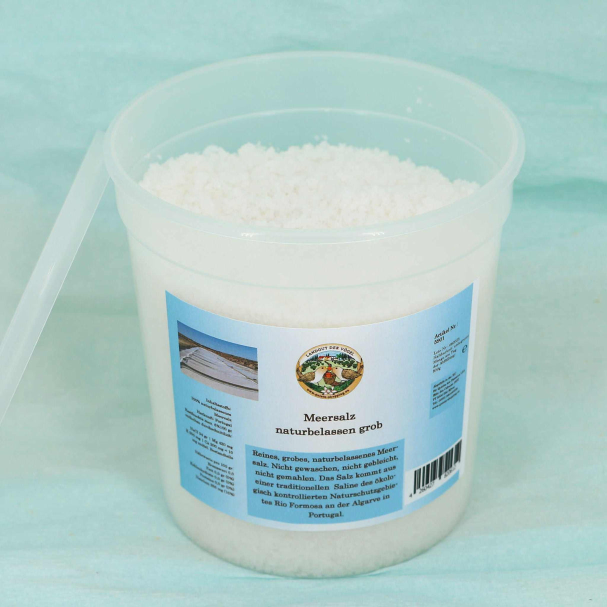 Meersalz grob Becher offen