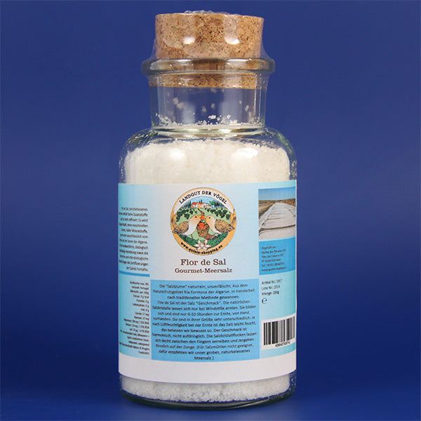 Gourmet Meersalz im Korkenglas / Flor de sal no copo, 250g