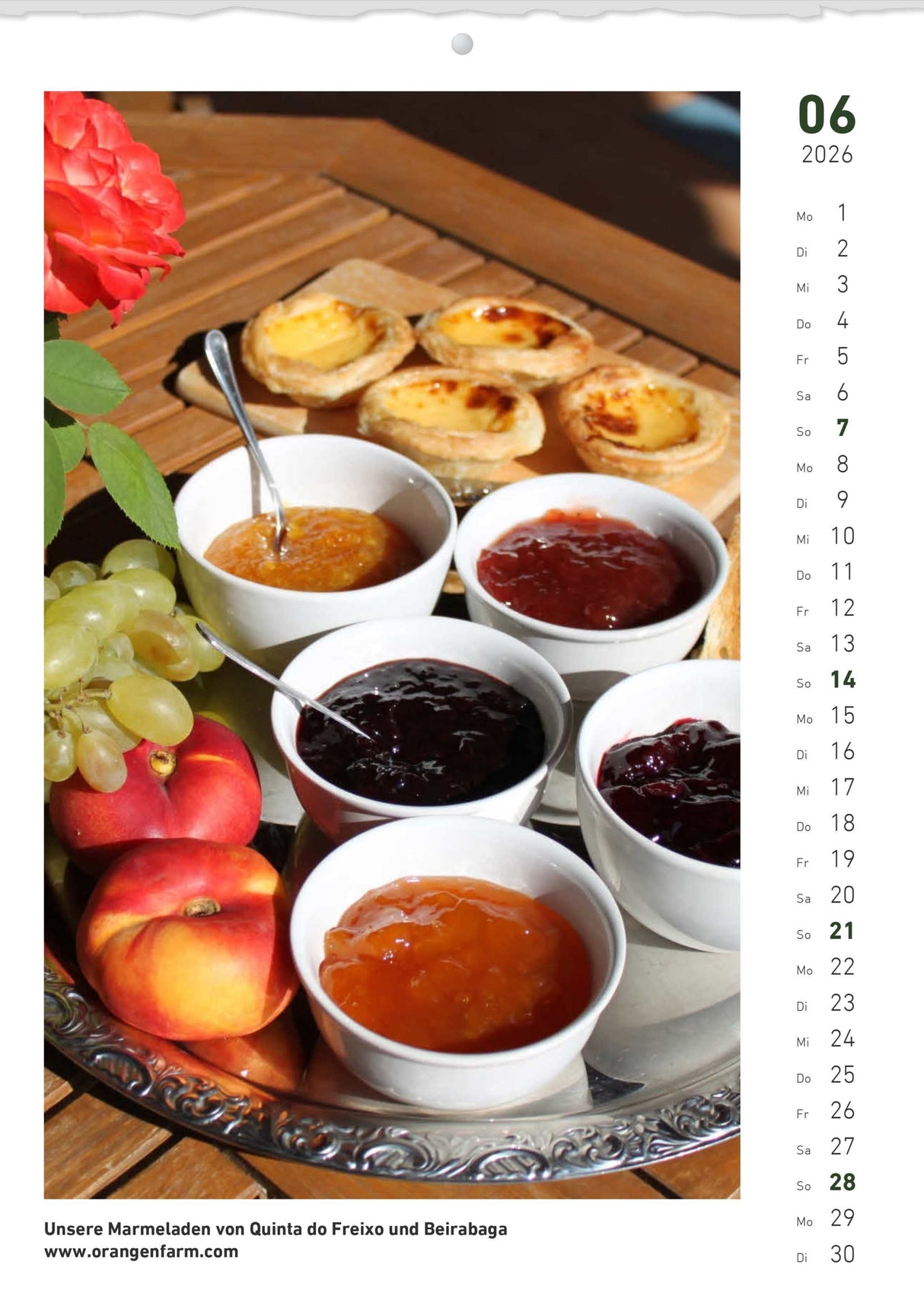 Quinta Montaskalender 2026 Juni