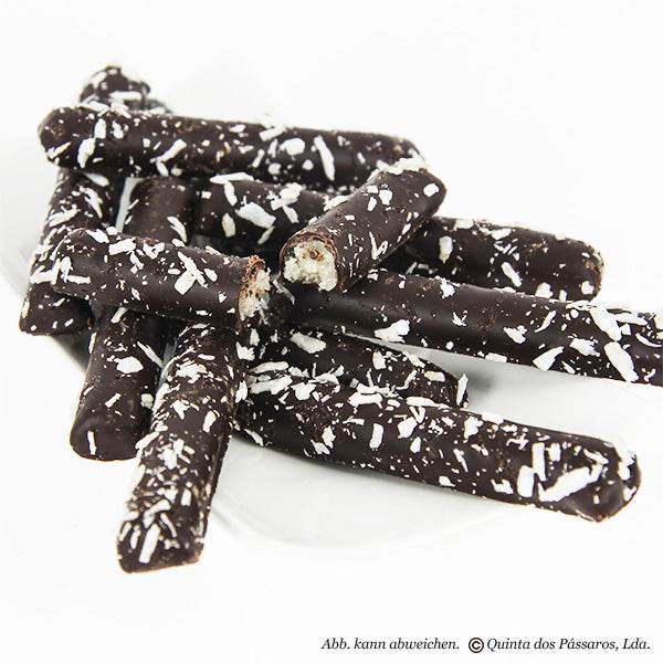 Rum-Kokos-Stäbchen in Zartbitterschokolade
