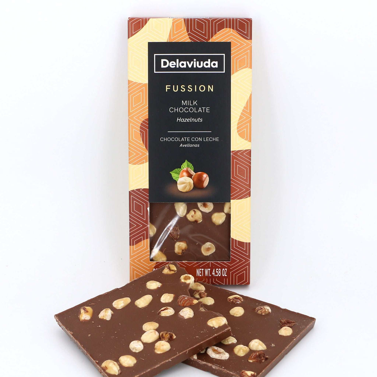 Vollmilchschokolade mit Haselnuss Packung offen