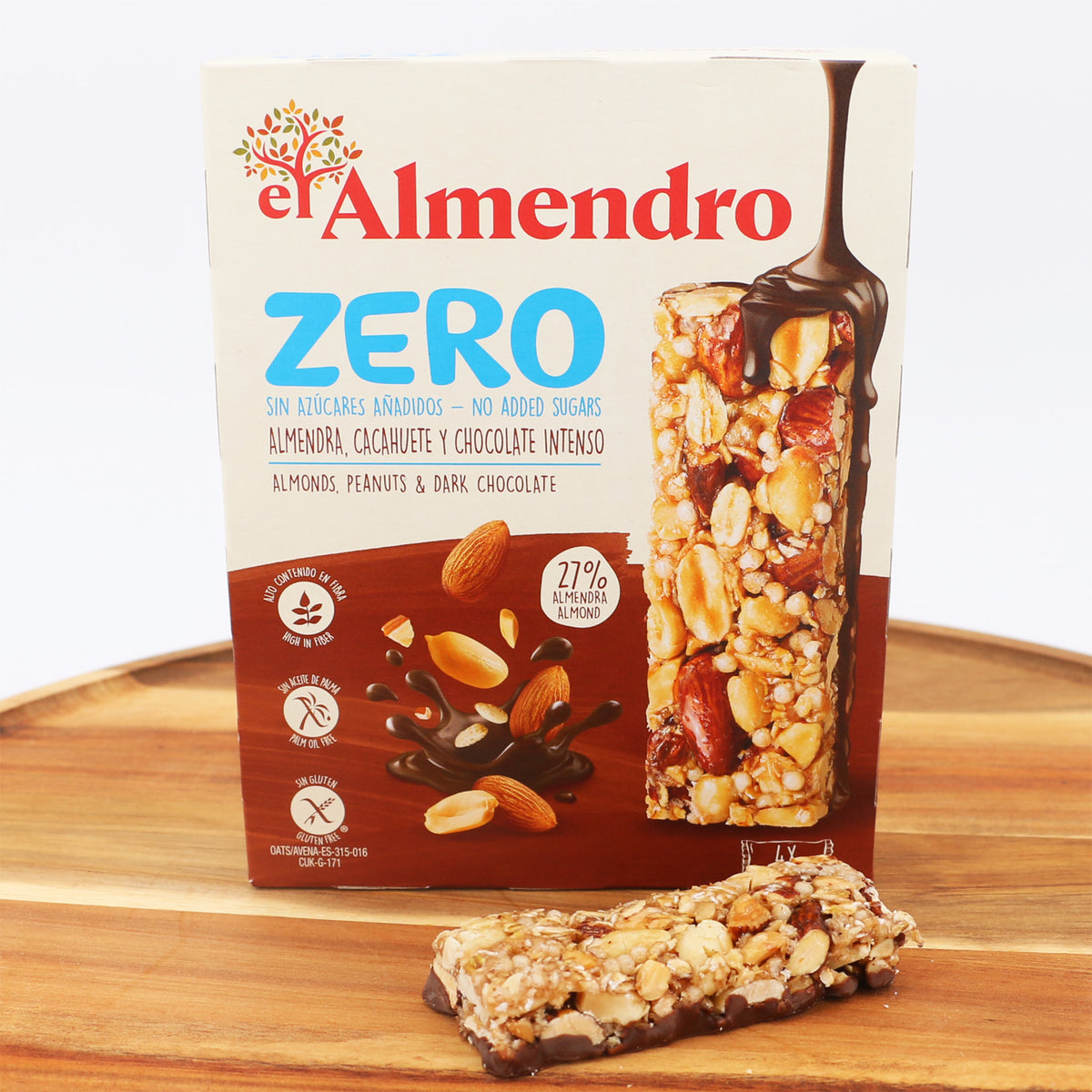 Energieriegel Nussschokolade 0% Zucker El Almendro Riegel