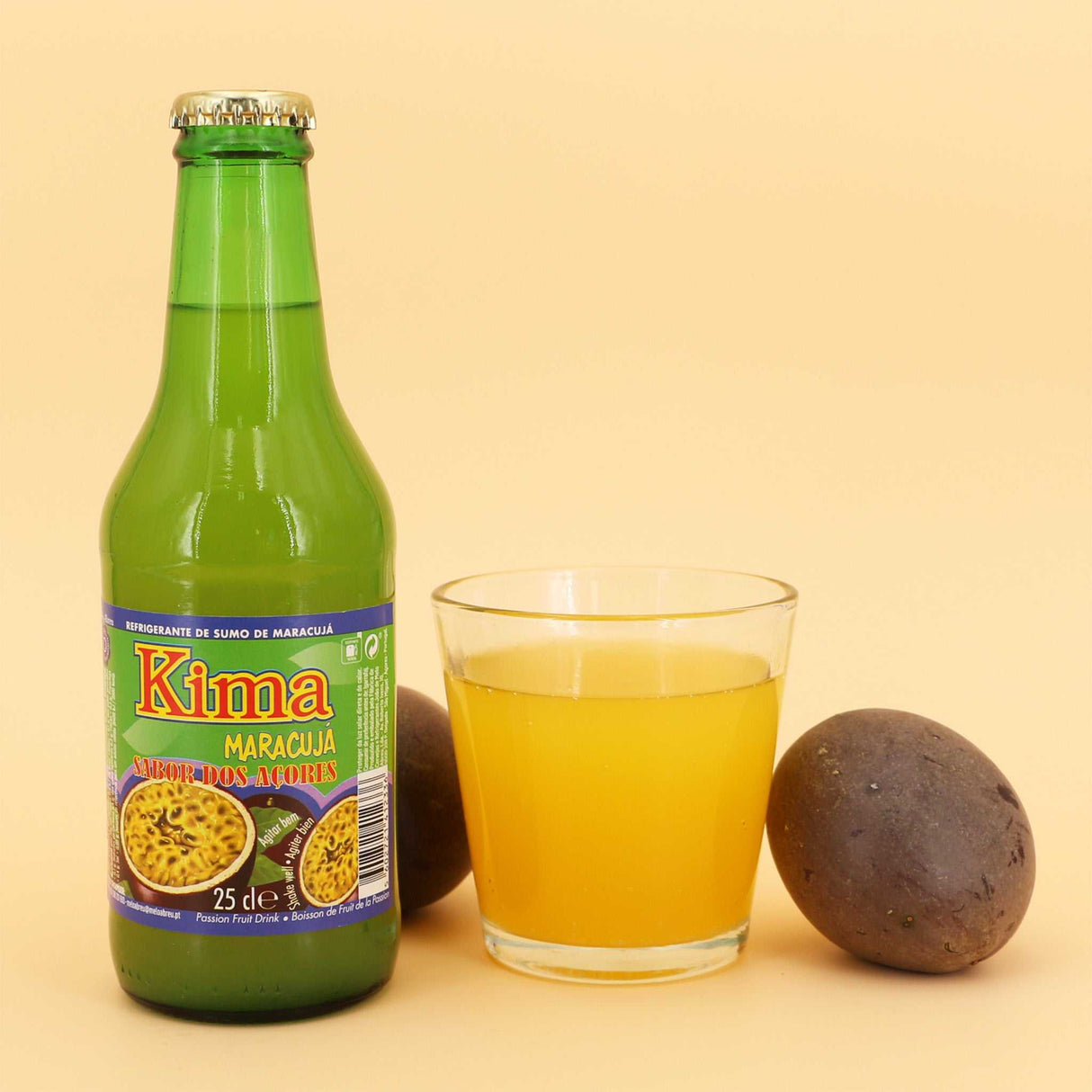 Kima Maracuja Limonade im Glas