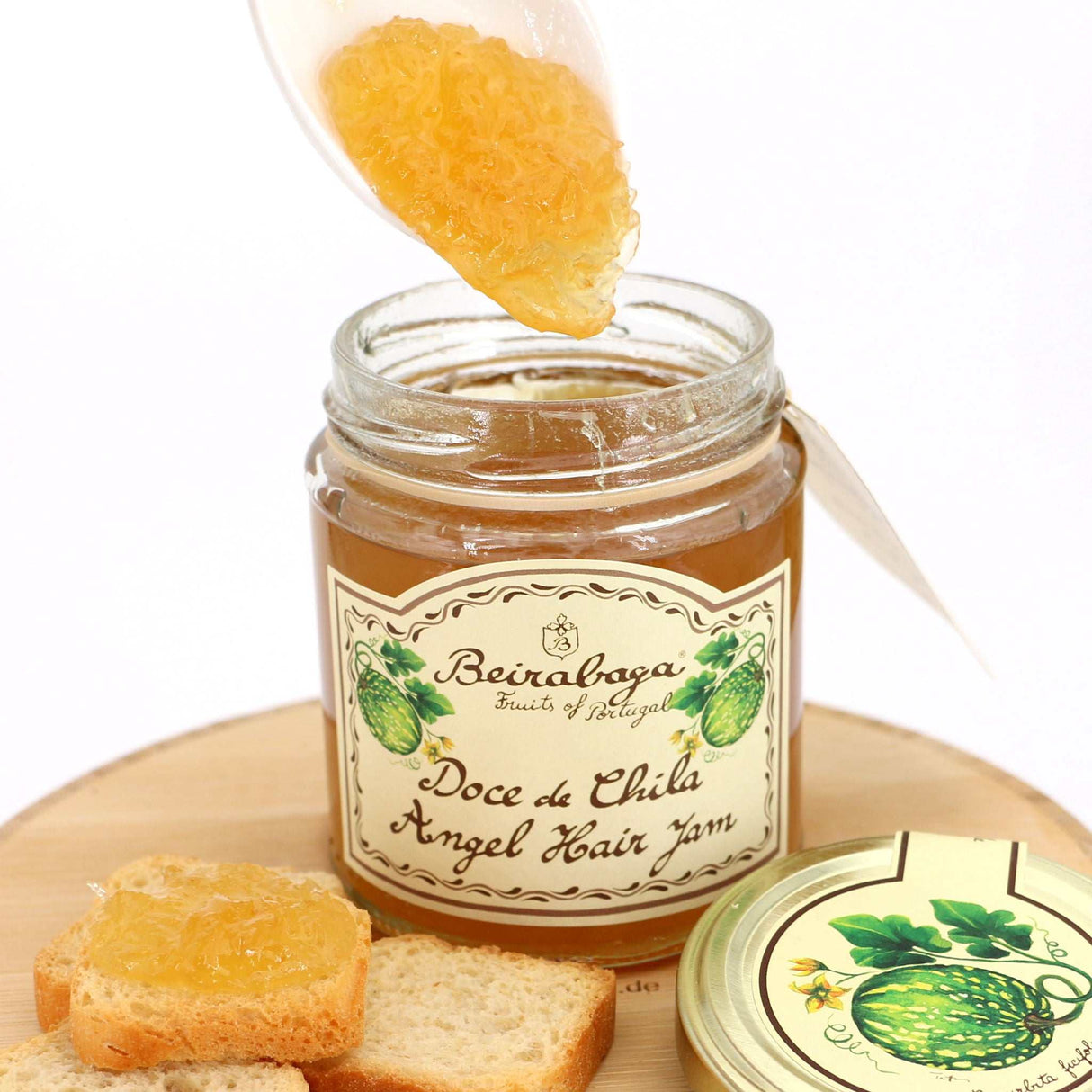 Engelshaar-Kürbis Fruchtaufstrich Glas Drop