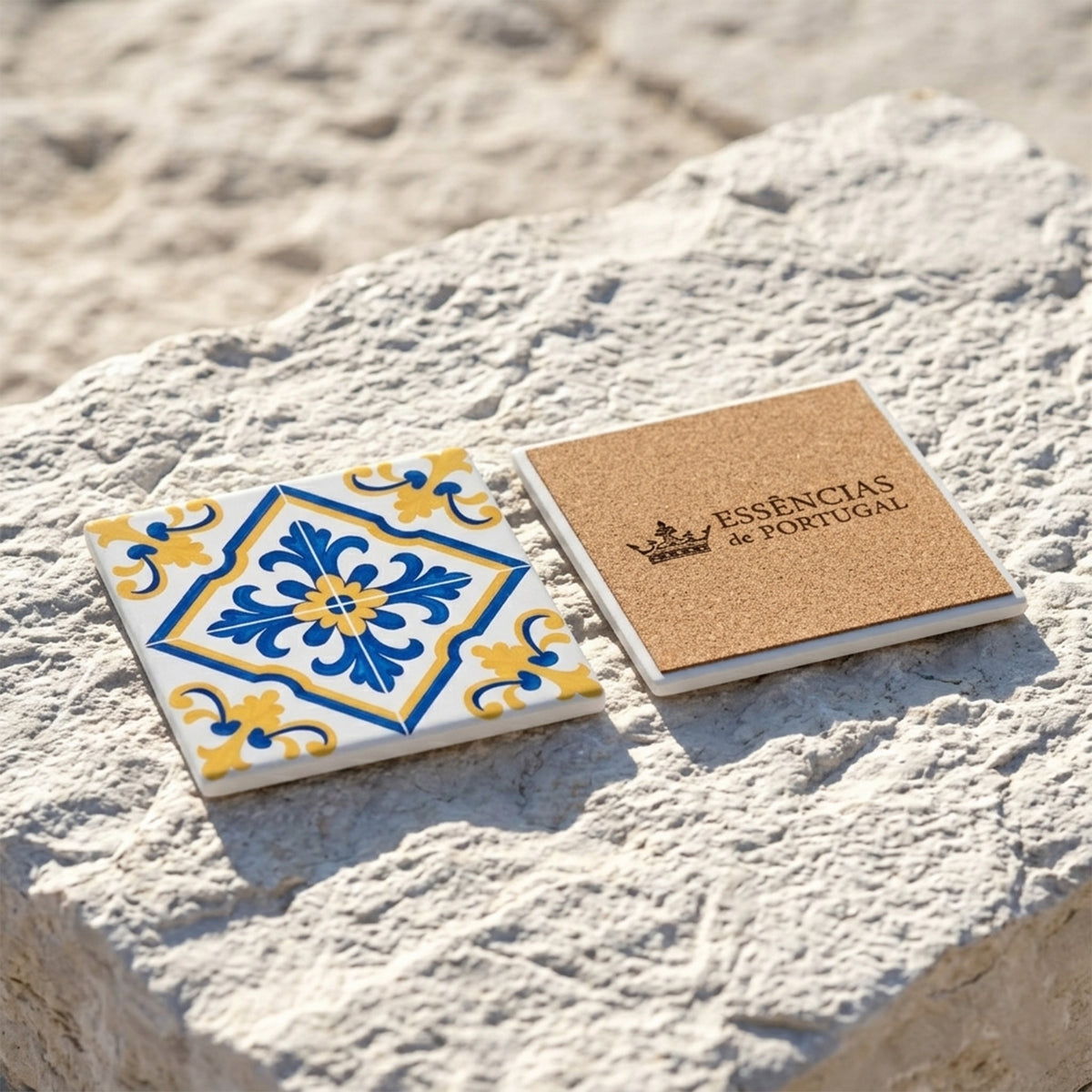 Deko Fliese Gelb Essências de Portugal on stone