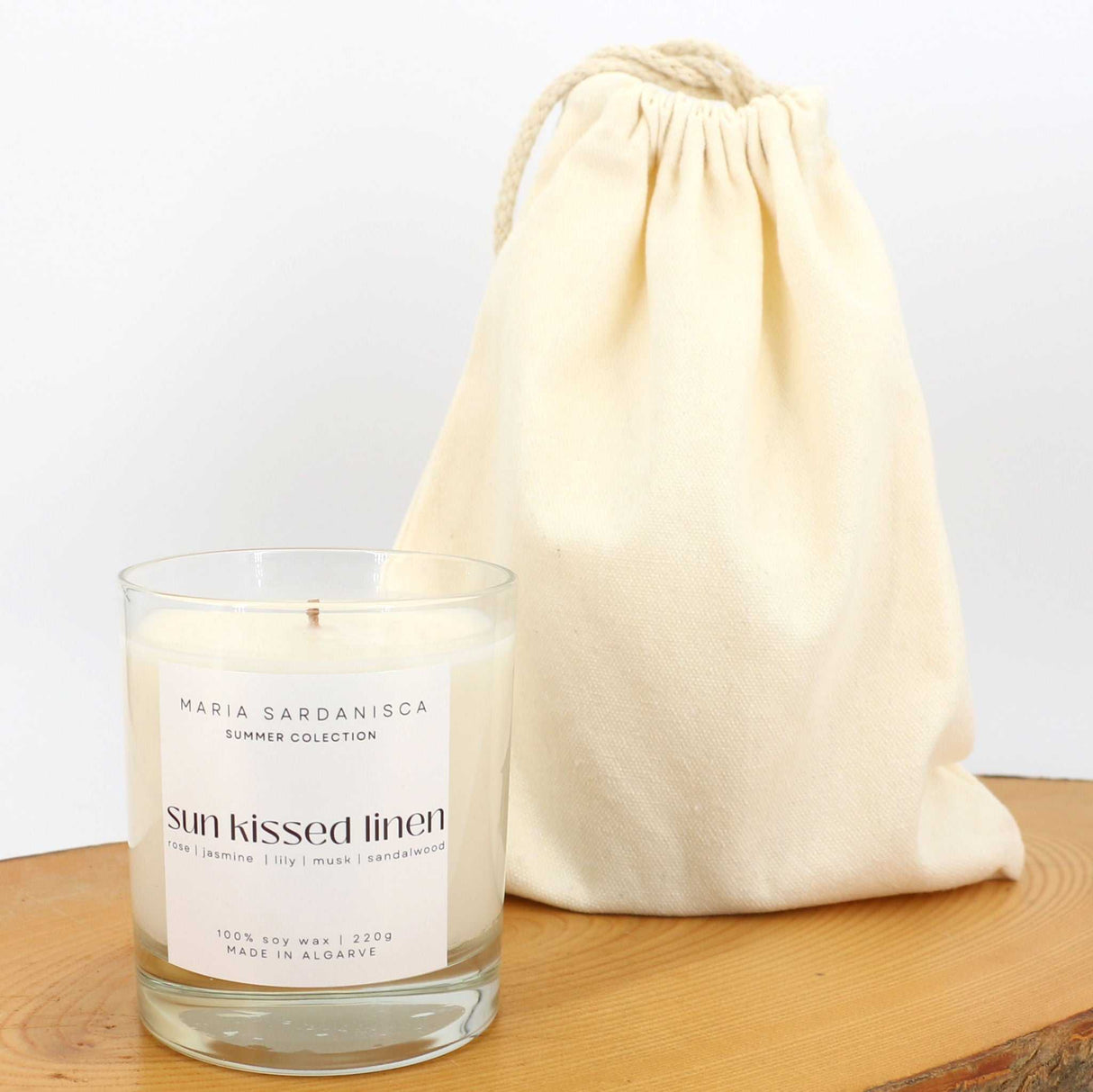 Duftkerze Sun kissed Linen Packung