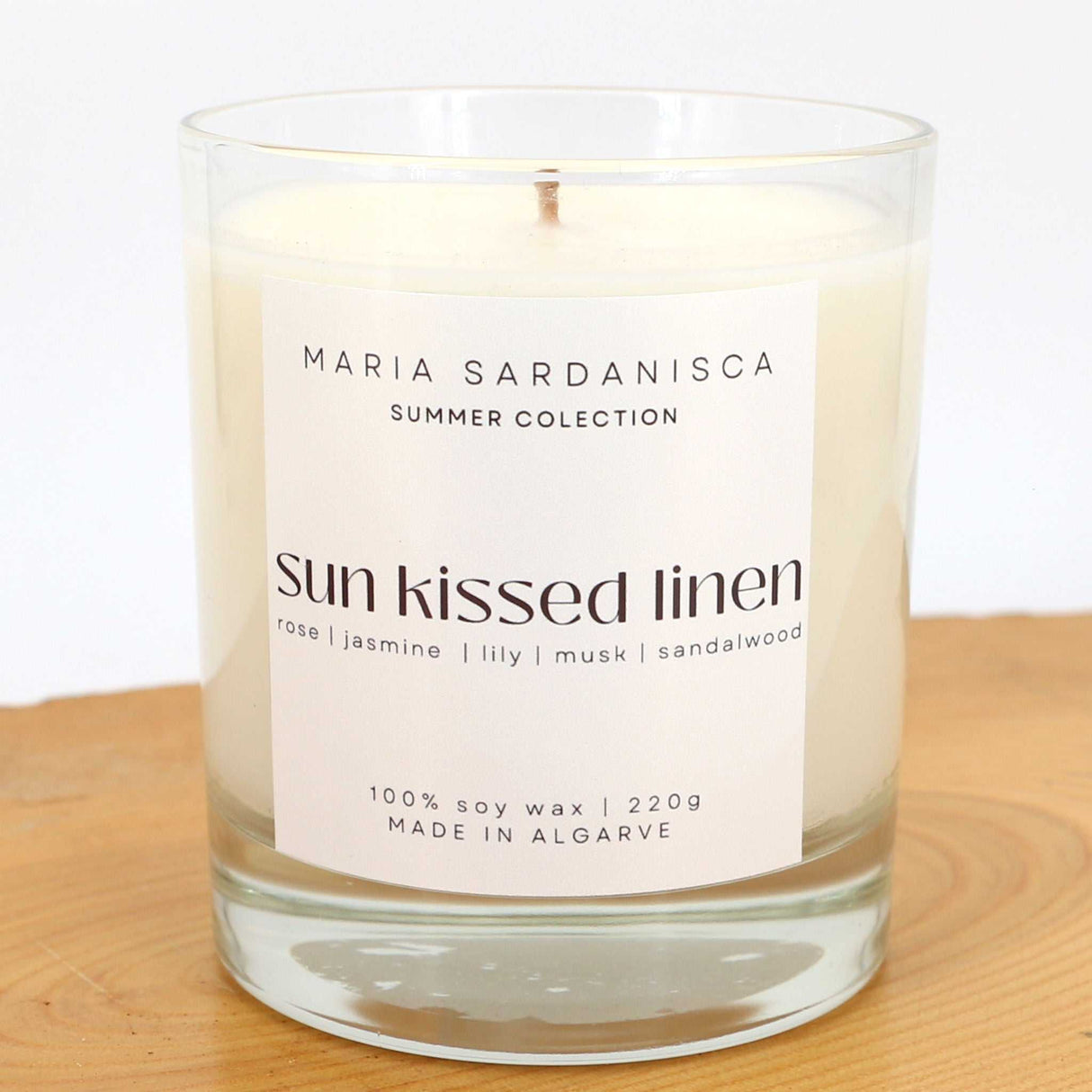 Duftkerze Sun kissed Linen Glas