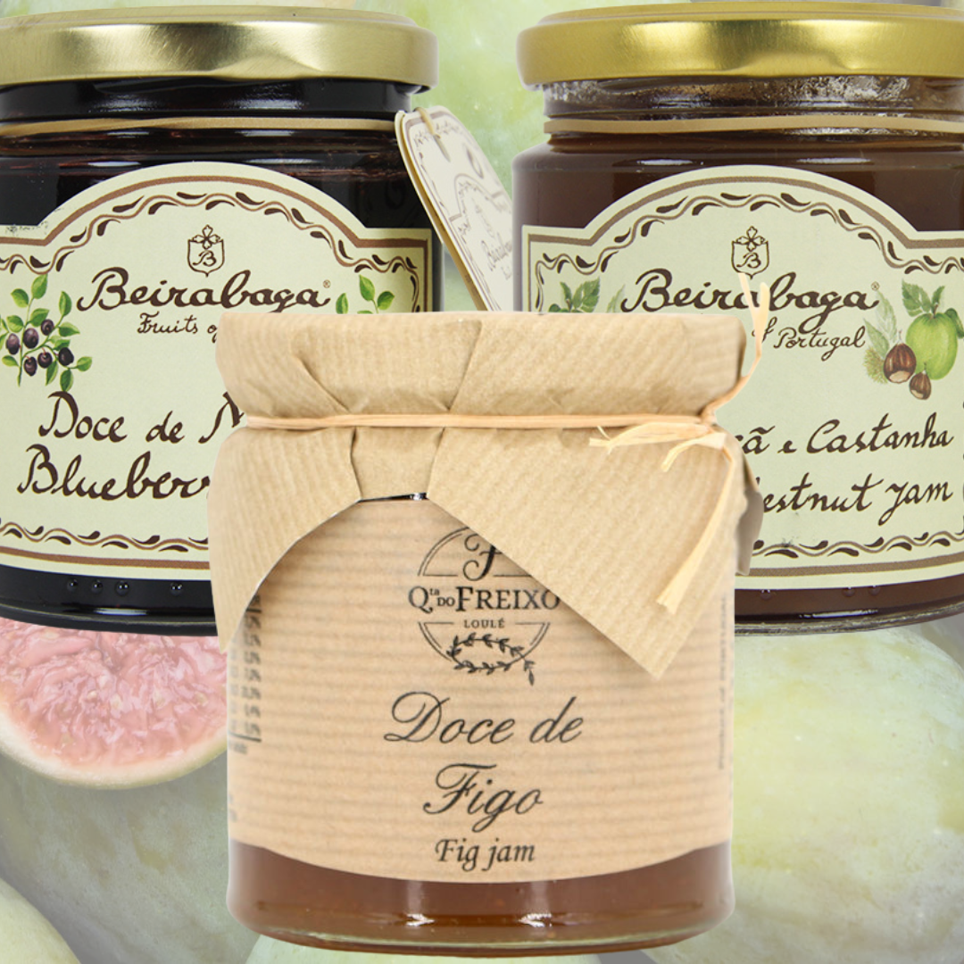 Fruchtaufstrich Trio – Feige, Blaubeere & Apfel-Esskastanie