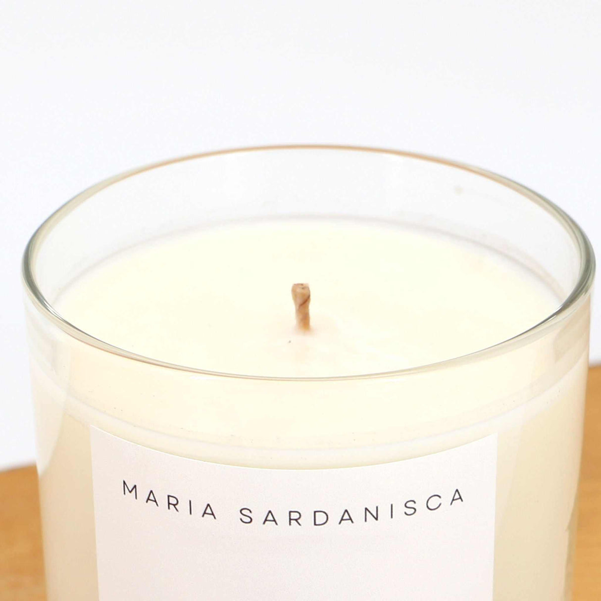 Duftkerze aus Sojawachs Maria Sardanisca Docht
