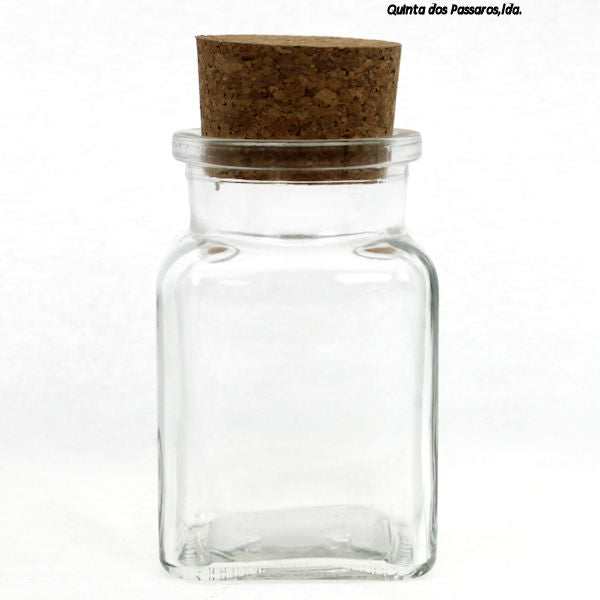 Korkenglas quadratisch / Copo de cortiça quadrado, 150ml
