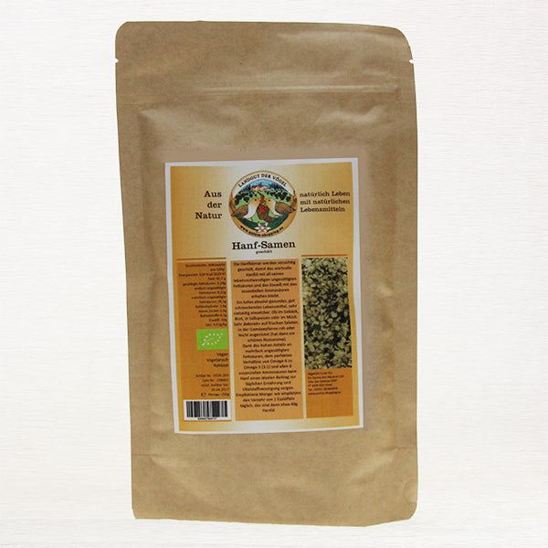 Peeled hemp seeds / Sementes de cânhamo descascado