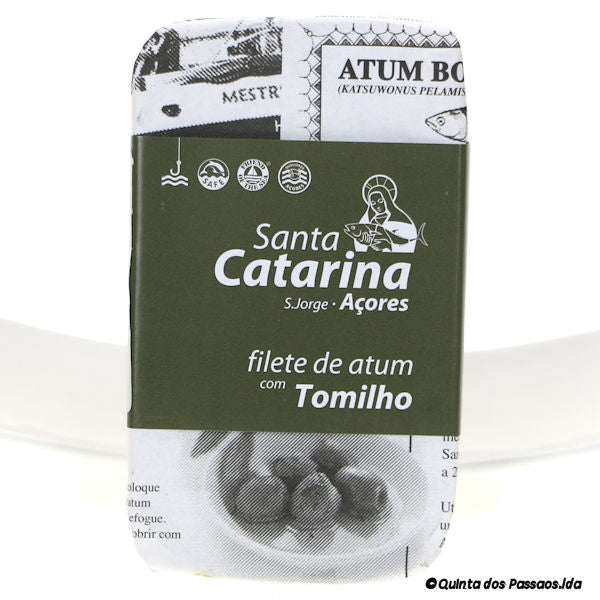 Tuna fillets in olive oil, with thyme / Santa Catarina / Filet de atum em azeite com tomilho, 120g