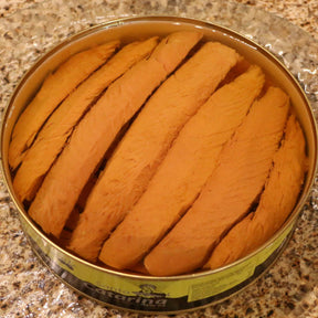 Thunfischfilets in Olivenöl groß Dose offen