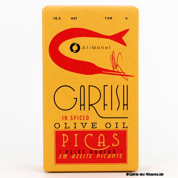 Poisson aiguille, poisson cuit à l'huile d'olive épicée / AtiManel / Picas em azeite picante, 120g