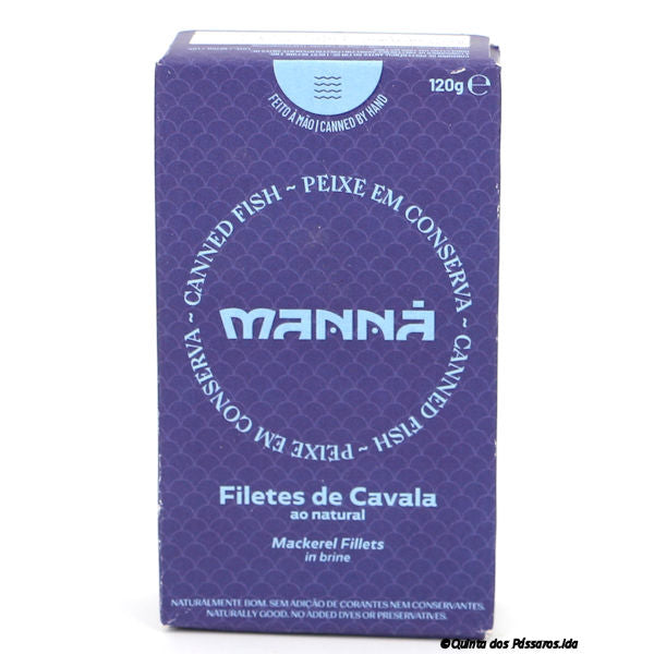 Mackerel fillets natural / Manná / Filetes de cavala ao natural, 120g