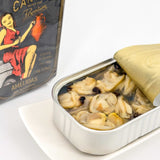 Venusmuscheln in Salzwasser oben