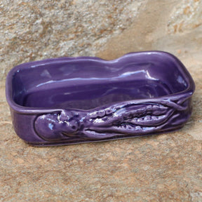Keramikschale für Fischdosen lila