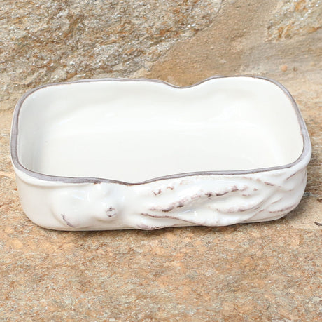 Keramikschale für Fischdosen Oktopus weiß 