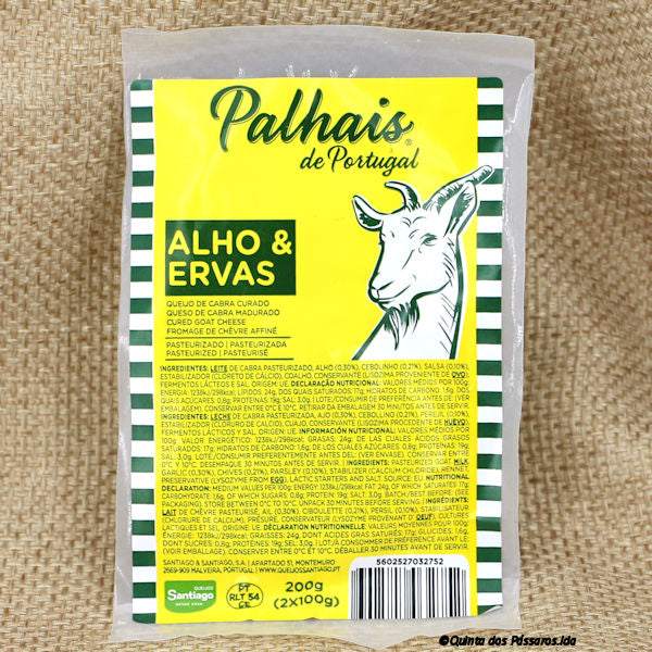 Goat cheese with garlic and herbs / Palhais / Queijo de cabra alho e ervas, 2x100g