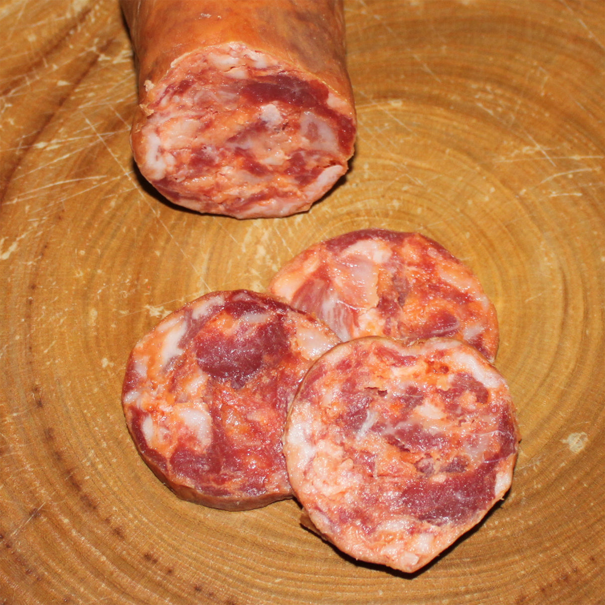 Lendenwurst vom schwarzen Schwein  SEL geschnitten
