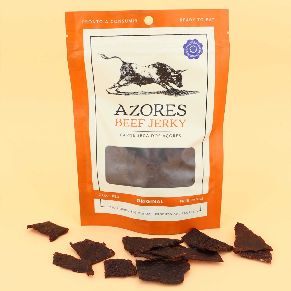 Trockenfleisch der Azoren Azores Beef Jerky Packung vorne