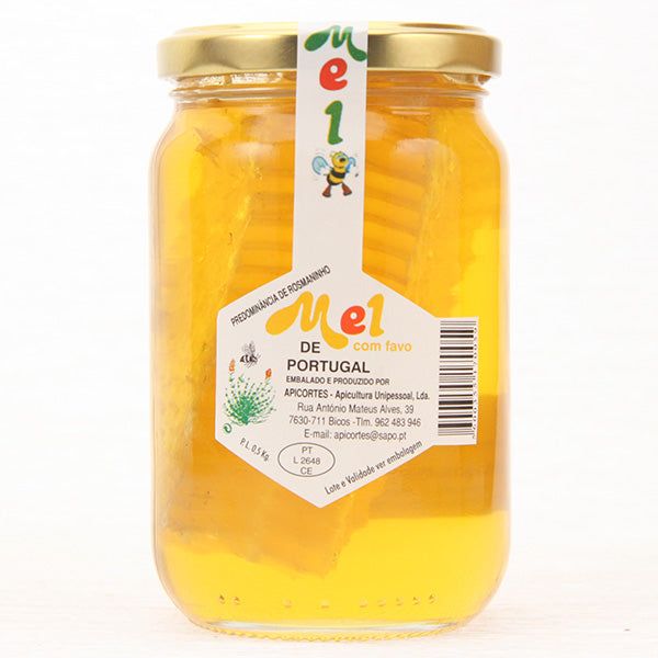 Rosemary honey with honeycomb / Apicortes / Mel de rosmaninho com favo, 480g