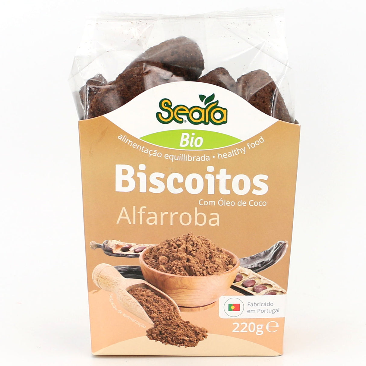 Carob Kekse Bio / Seara / Biscoitos de alfarroba, 220g