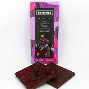 Zartbitterschokolade Blaubeeren & Kirschen Schoko