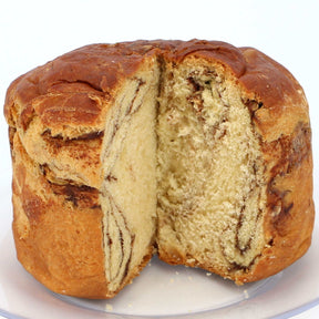 Hefekuchen mit Zimt / Folar de São Brás aufgeschnitten