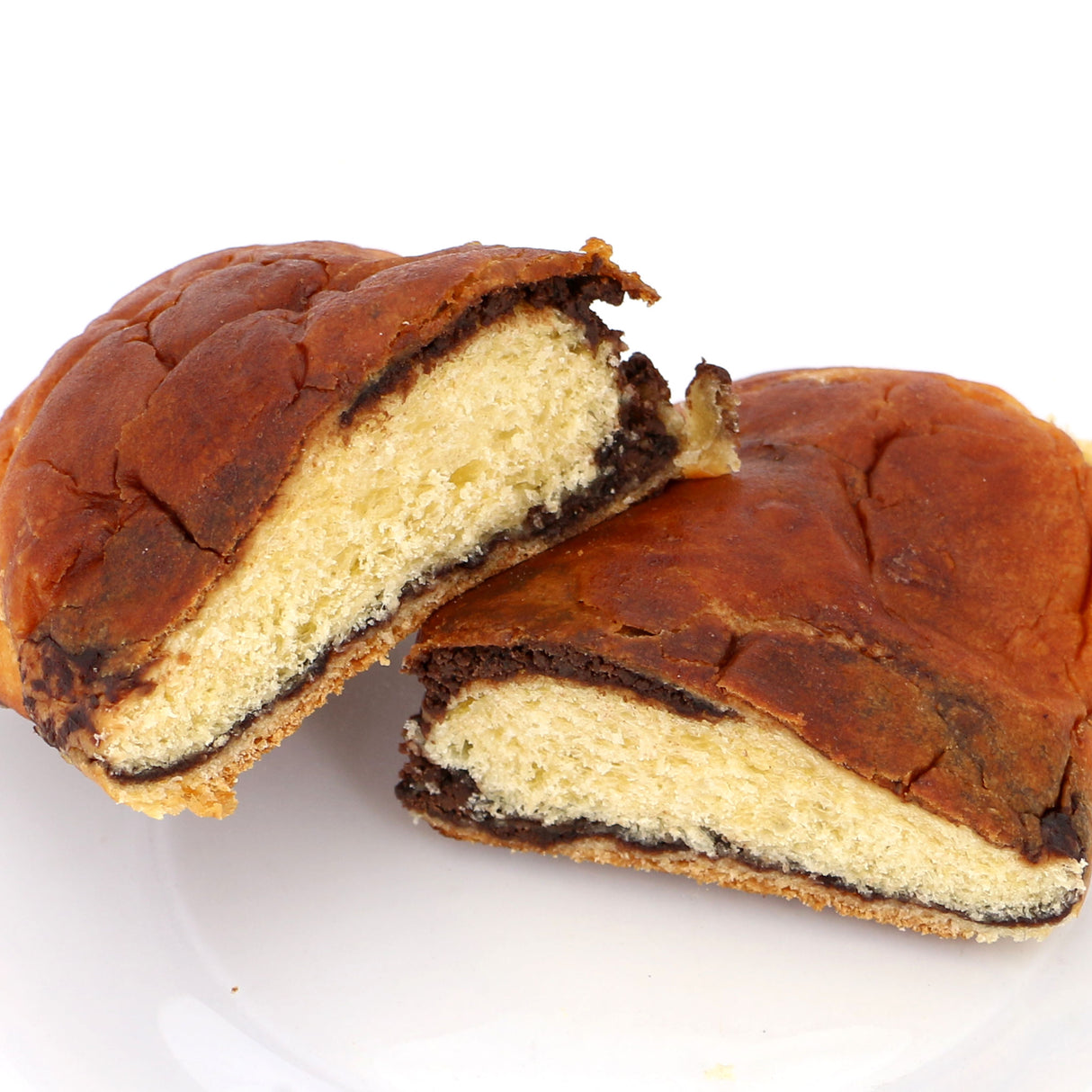 Schokobrötchen hälften