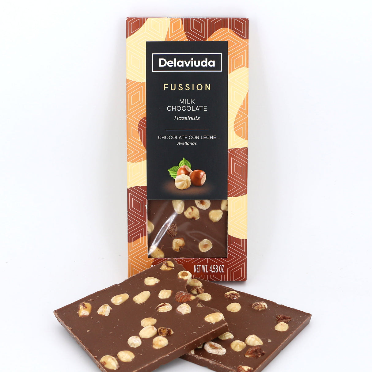 Vollmilchschokolade mit Haselnuss Packung offen