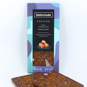 Vollmilchschokolade Salted Caramel offen