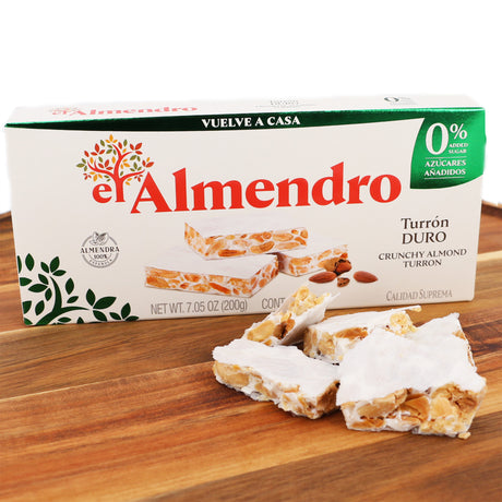Turron hartes Mandelnougat ohne Zucker  El Almendro