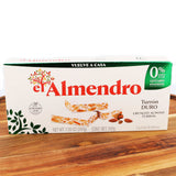 Turron hartes Mandelnougat ohne Zucker El Almendro Packung
